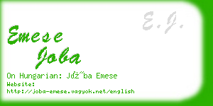 emese joba business card